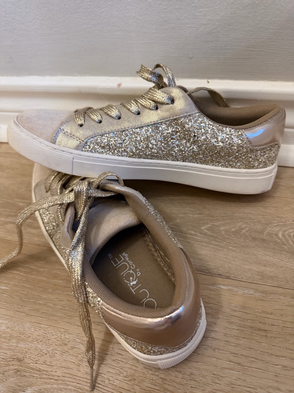 Gold Glitter Women's Sneakers